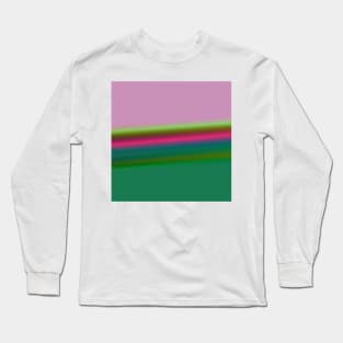 BLUE GREEN PINK TEXTURE ART Long Sleeve T-Shirt